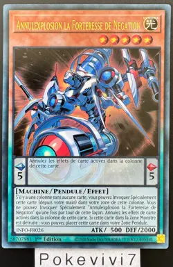 Carte YU-GI-OH! ANNULEXPLOSION LA FORTERESSE DE NEGATION INFO-FR026 UR NEUF - Image 1