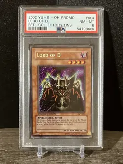 2002 Yu-Gi-Oh! PROMO COLLECTOR'S TINS SECRET RARE LORD OF D. BPT-004 PSA 8 - Image 1