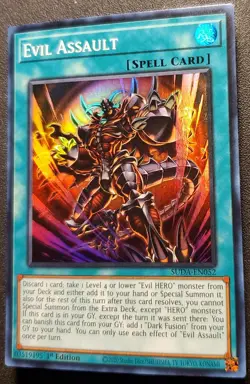 Yu-Gi-Oh! Evil Assault - SUDA - EN052 - Supreme Darkness - Super Rare 1st Ed. NM - Image 3