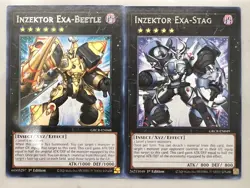 Yugioh The Grand Creators Inzektor Exa-Beetle + Inzektor Exa-Stag 1st Ed NM - Image 1
