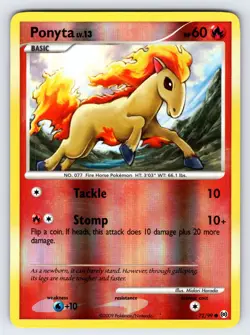 Ponyta 72/99 2009 Arceus Set Pokemon Card TCG Nintendo Reverse Holo Common - VLP - Image 1