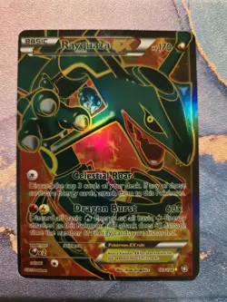Pokemon Rayquaza EX Full Art Holo Ultra Rare Card Dragons Exalted 123/124 - Image 1