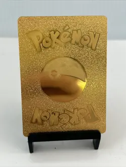 Mew V Metal Gold Foil Pokemon Card Fan Art Display Card HP180 - Image 4