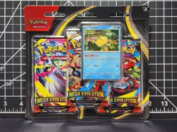Pokemon TCG Mega Evolution 3 Pack Blister with Psyduck Promo Card - Image 1