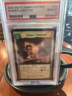 2001 WOTC Harry Potter Snape’s Question PSA 10 Rookie Card Harry & Snape - Image 2