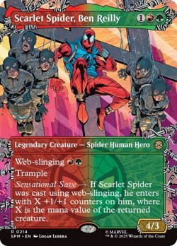 Scarlet Spider, Ben Reilly (Borderless) Marvel's Spider-Man - Near Mint Foil - Image 1