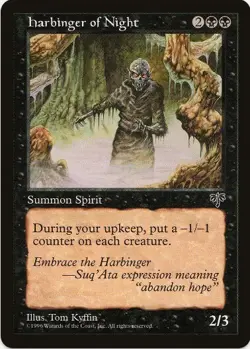 1 x Harbinger of Night - Mirage - LP - Magic The Gathering - MTG - EOF - Image 1