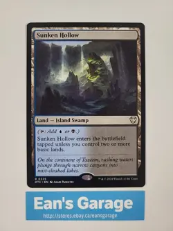 MTG Sunken Hollow 0325 Land OTC Outlaws of Thunder Junction Rare - MN - Image 1