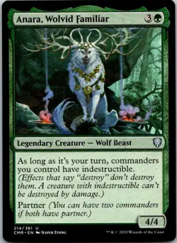 Anara, Wolvid Familiar U Commander Legends 214 NM - Image 1
