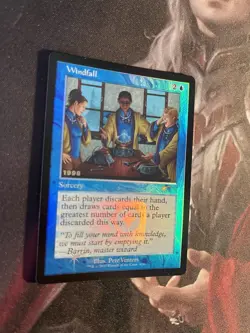 MtG Windfall - NM Foil - Magic 30 Promo - Image 1