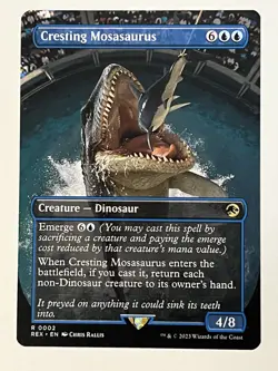 Cresting Mosasaurus (Borderless) Jurassic World Non-Foil Regular MTG NM - Image 1