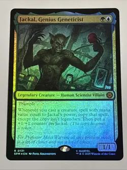 MTG Universes Beyond: Spider-man Jackal, Genius Geneticist Foil 0131 NM Rare - Image 1