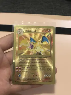 Gold Metal Charizard Pokemon Celebrations Ultra Premium Collection UPC 4/102 - Image 1
