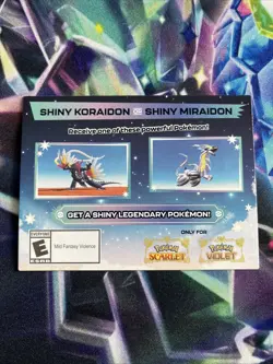 POKEMON SCARLET / VIOLET - SHINY MIRAIDON OR SHINY KORAIDON SERIAL CODE - Image 1