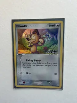 Meowth - Holo EX Delta Species 77/113 2005- Pokemon Card Nintendo - Image 1