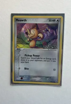 Meowth - Holo EX Delta Species 77/113 2005- Pokemon Card Nintendo - Image 2