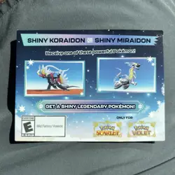 Shiny Miraidon Koraidon Code GameStop Pokemon Promo NM Not Scratched - Image 1