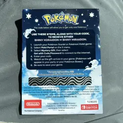 Shiny Miraidon Koraidon Code GameStop Pokemon Promo NM Not Scratched - Image 2