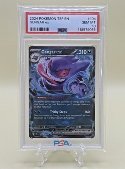 2024 Pokemon Gengar ex Temporal Forces 104/162 - PSA 10 - FRESH SLAB - Image 1