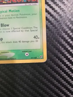 2005 Pokemon EX Deoxys Rare Stamped Holo #27/107 Tropius Reverse Foil MP - Image 3