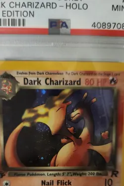 2000 Pokemon Rocket Dark Charizard Holo 1st Edition Mint PSA 9 - Swirl - - Image 3
