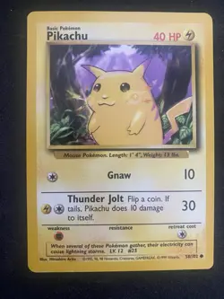 Pokemon - Pikachu - Yellow Cheeks - Base Set - LP - Image 1