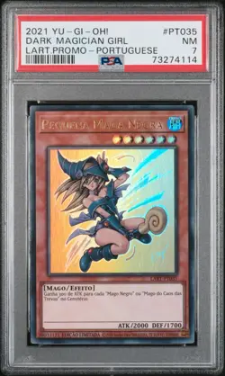 2021 Yugioh Dark Magician Girl LART- PT035 PSA 7 - Image 1