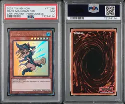 2021 Yugioh Dark Magician Girl LART- PT035 PSA 7 - Image 3