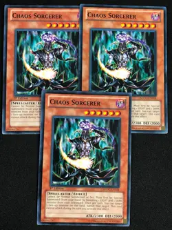 YUGIOH CHAOS SORCERER SDDC-EN014 1ST COMMON X3 (NM) - Image 1
