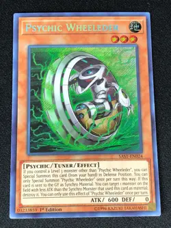 YUGIOH PSYCHIC WHEELEDER SAST-EN024 1ST SECRET (NM) - Image 1