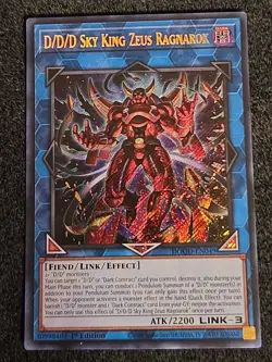 x1 D/D/D Sky King Zeus Ragnarok - DOOD-EN049 - Secret Rare - 1st Edition Yu-Gi-O - Image 1