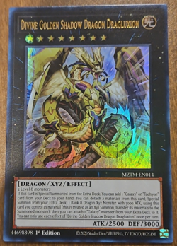 Yugioh - Divine Golden Shadow Dragon Dragluxion - MZTM-EN014 -Ultra Rare - NM/M - Image 1