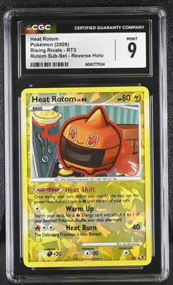 CGC 9 Heat Rotom RT3 Reverse Holo Rising Rivals Pokemon Card - Image 1