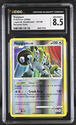 CGC 8.5 Regigigas 15/146 Reverse Holo Legends Awakened Pokemon Card - Image 1