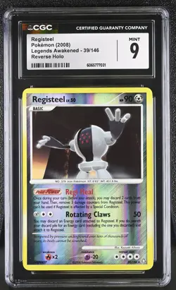 CGC 9 Registeel 39/146 Reverse Holo Legends Awakened Pokemon Card - Image 1
