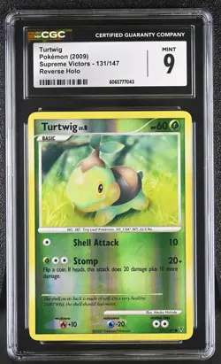 CGC 9 Turtwig 131/147 Reverse Holo Supreme Victors Pokemon Card - Image 1