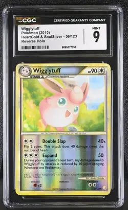 CGC 9 Wigglytuff 56/123 Reverse Holo HeartGold & SoulSilver Pokemon Card - Image 1