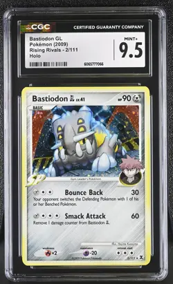 CGC 9.5 Bastiodon GL 2/111 Holo Rising Rivals Pokemon Card - Image 1