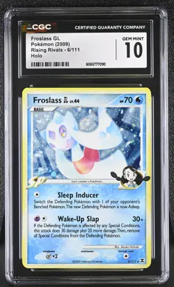 CGC 10 Froslass GL 6/111 Holo SWIRL Rising Rivals Pokemon Card - Image 1