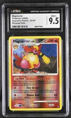 CGC 9.5 Magmortar 6/147 Reverse Holo Supreme Victors Pokemon Card - Image 1