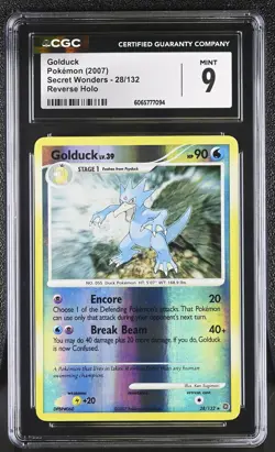CGC 9 Golduck 28/132 Reverse Holo Secret Wonders Pokemon Card - Image 1