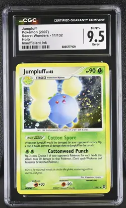 CGC 9.5 Jumpluff 11/132 Holo BLEED Swirl Secret Wonders Pokemon Card - Image 1