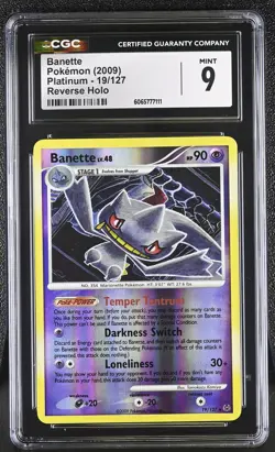 CGC 9 Banette 19/127 Reverse Holo Platinum Pokemon Card - Image 1