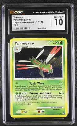 CGC 10 Yanmega 17/146 Holo Legends Awakened Pokemon Card - Image 1