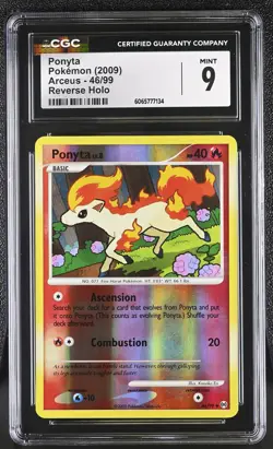 CGC 9 Ponyta 46/99 Reverse Holo Arceus Pokemon Card - Image 1