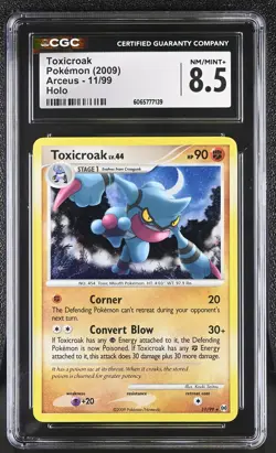 CGC 8.5 Toxicroak 11/99 Holo Arceus Pokemon Card - Image 1