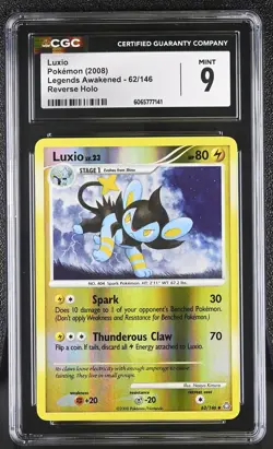 CGC 9 Luxio 62/146 Reverse Holo Legends Awakened Pokemon Card - Image 1