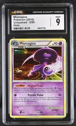 CGC 9 Mismagius 5/95 Holo Unleashed Pokemon Card - Image 1