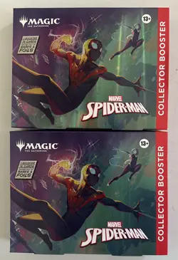 Magic The Gathering Spider-Man Collector Booster Box Marvel Universe MTG CBB x2 - Image 1