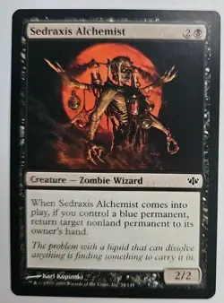 MTG Magic The Gathering Card Sedraxis Alchemist Creature Zombie Wizard Black - Image 1